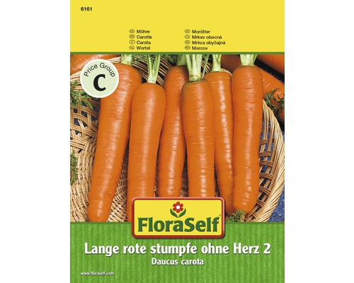 Möhre 'Lange rote stumpfe ohne Herz 2' FloraSelf samenfestes Saatgut Gemüsesamen