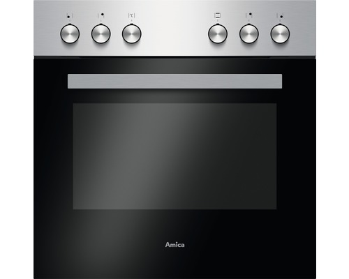 Einbauherd Amica EH 921 600 E 59,5x59,5x57,5 cm schwarz/edelstahl ohne Kochfeld Amica Backofen mit Bedienknöpfen