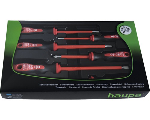 Haupa Schraubenzieherset mit 2K VDE Sortiment Haupa Schraubendreher Set, sechs Stück