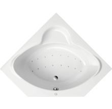 Eckbadewanne mit Düsen zur Hydromassage, Draufsicht