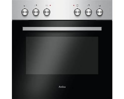 Einbauherd Amica EH 923 630 E 59,5x59,5x57,5 cm schwarz/edelstahl ohne Kochfeld Amica Backofen mit Bedienknöpfen