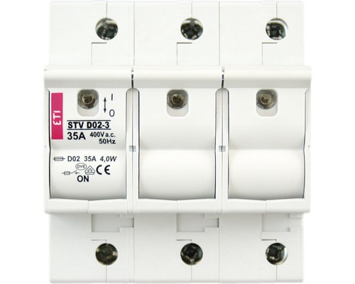 Sicherungslasttrennschalter 35A D 02 ETI STV D02-3 Sicherungseinsatz mit 35 Ampere