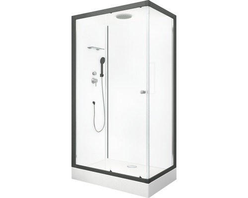 Designdusche Aurlane Black Zen 80x110x217 cm schwarz Designdusche Aurlane Black Zen 80x110x217 cm schwarz