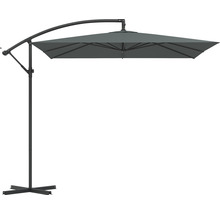 Sonnenschirm Ampelschirm Soluna Lyon mit Kurbelfunktion und Kreuzfußständer 250x250 cm Polyester dunkelgrau-thumb-5 Sonnenschirm Ampelschirm Soluna Lyon mit Kurbelfunktion und Kreuzfußständer 250x250 cm Polyester dunkelgrau-thumb-5