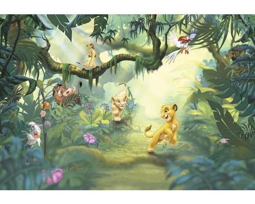 Fototapete Papier 8-475 Disney Edition 4 Lion King Jungle 8-tlg. 368 x 254cm Dschungel Tapete mit den Charakteren aus König der Löwen