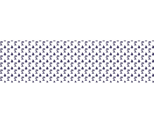 Küchenrückwand mySpotti splash Palms and Ships 2200x600x0,2 mm Muster mit Segelbooten und Palmen