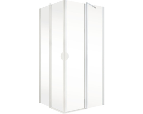 Eckdusche mit Drehtür