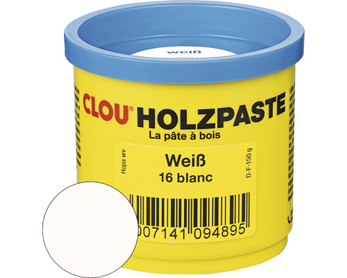 Clou Holzpaste weiß 150 g