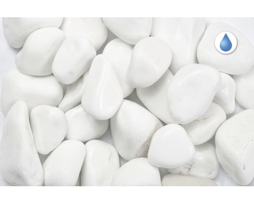 Weiße Zierkiesel