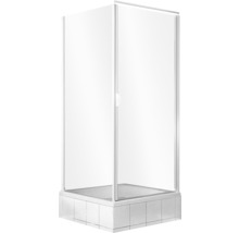 Drehtür für Nische und Seitenwand Schulte Lugano 800x1800 mm Echtglas Klar hell alpinweiß-thumb-4 Drehtür für Nische und Seitenwand Schulte Lugano 800x1800 mm Echtglas Klar hell alpinweiß-thumb-4