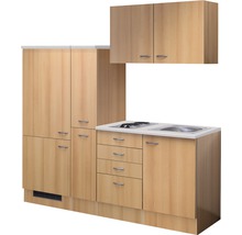 Singleküche Flex Well Nano Buche-Dekor/Buche-Dekor 190 cm inkl. Einbaugeräte-thumb-2 Singleküche Flex Well Nano Buche-Dekor/Buche-Dekor 190 cm inkl. Einbaugeräte-thumb-2