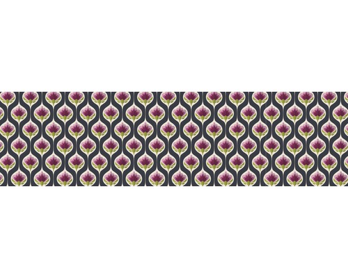 Küchenrückwand mySpotti splash Lean 2200x600x0,2 mm Dekoratives Muster mit floralen Motiven für Wandgestaltung