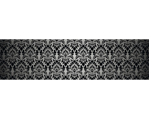 Küchenrückwand mySpotti splash Iluna 2200x600x0,2 mm Tapete mit floralem Muster im Damaststil