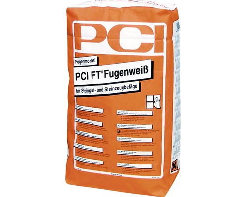 PCI FT® Fugenweiß Fugenmörtel für Steingut- und Steinzeugbeläge weiß 5 kg PCI Fugenmörtel FT Fugenweiß Sack für Steinzeug und Steingutbeläge