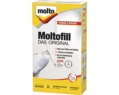 Moltofill innen Spachtelpulver 2 kg Molto Moltofill Innen Spachtelpulver 2 kg Packung