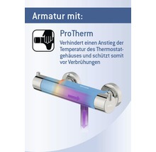 Thermostat-Brausearmatur Avital Avon mit Ablage 126806 chrom glänzend-thumb-2