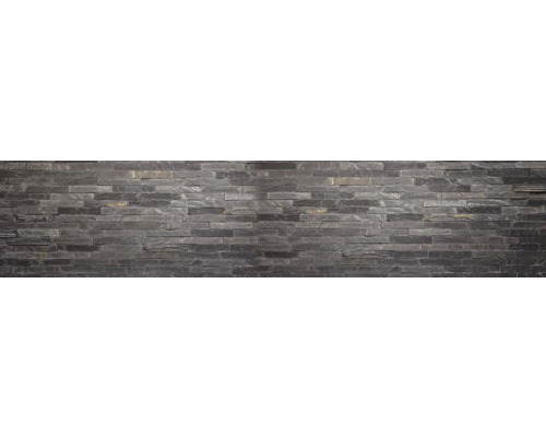Küchenrückwand mySpotti splash Black Bricks 2800x600x0,2 mm Küchenrückwand mySpotti splash Black Bricks 2800x600x0,2 mm