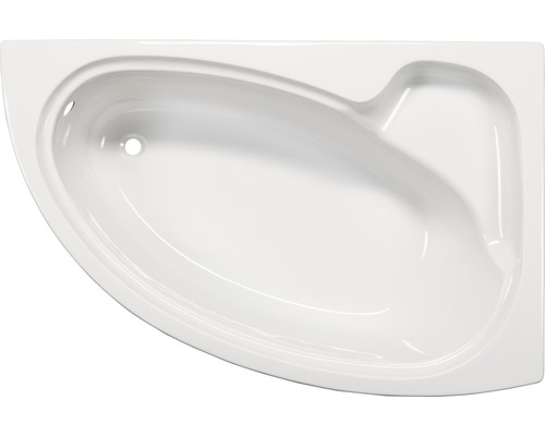 Raumsparbadewanne Sanotechnik Santorini links 402000 153x98 cm weiß Eckbadewanne aus Sanitäracryl