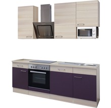 Küchenblock Flex Well Focus 9939 Akazie-Dekor/Aubergine 220 cm inkl. Einbaugeräte-thumb-4 Küchenblock Flex Well Focus 9939 Akazie-Dekor/Aubergine 220 cm inkl. Einbaugeräte-thumb-4