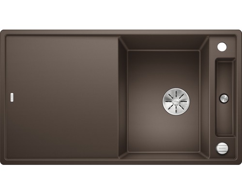 Spüle Blanco Axia III 5 S 510x915 mm mit Esche-Compound-Brückenschneidbrett cafe Spüle mit Abtropffläche