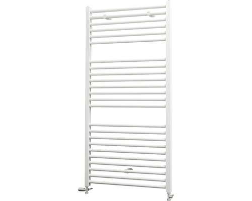 Designheizkörper Schulte Turbo 1135x600 mm weiß Heizkörper für das Badezimmer mit Handtuchhalter