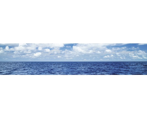 Küchenrückwand mySpotti splash Horizon 2800x600x0,2 mm Offenes Meer unter bewölktem Himmel