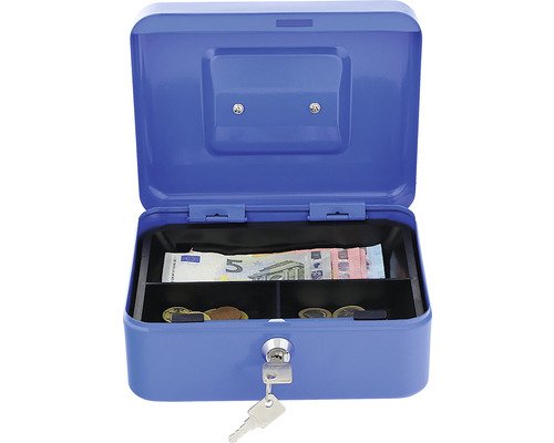 Geldkassette Rottner Traun 2 blau, Außenmaß: B, H, T: 200x90x165 mm