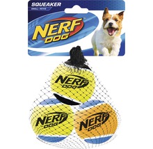 Nerf Dog Tennisbälle, drei Stück im Netz, Hundespielzeug