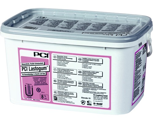 PCI Lastogum Wasserdichte flexible Schutzschicht unter Keramikbelägen in Dusche und Bad grau 8 kg PCI Lastogum Wasserdichte flexible Schutzschicht unter Keramikbelägen in Dusche und Bad grau 8 kg