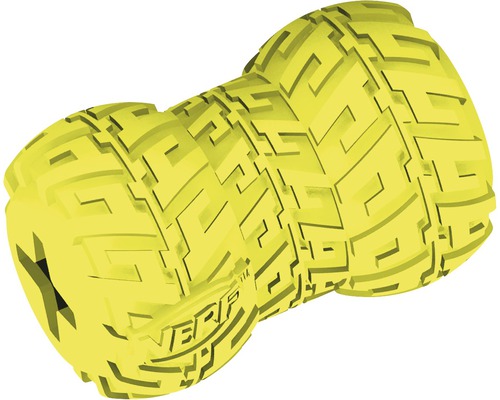 Gelbes Nerf Dog Spielzeug mit Reliefmuster