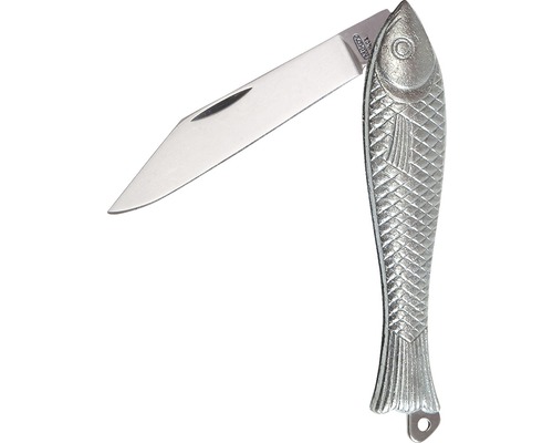 Taschenmesser mit Fischgriff und geöffneter Klinge