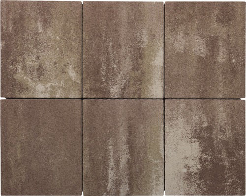 Sechs Pflastersteine aus Beton