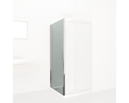 Duschseitenwand für Duschtür Sanotechnik Elite F80 1950x800 mm Echtglas Klar hell chrom