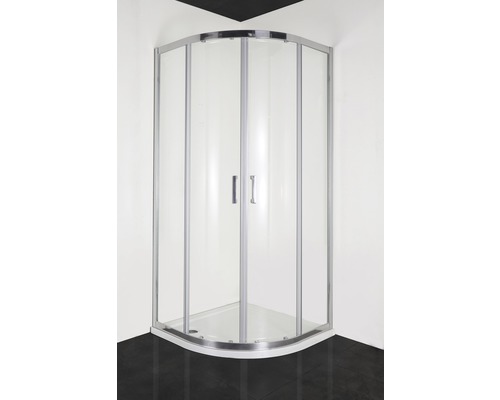 Duschkabine mit Eckeinstieg und klaren Glastüren