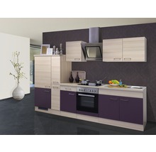 Küchenblock Flex Well Focus 10049 Akazie-Dekor/Aubergine 300 cm inkl. Einbaugeräte-thumb-0 Küchenblock Flex Well Focus 10049 Akazie-Dekor/Aubergine 300 cm inkl. Einbaugeräte-thumb-0