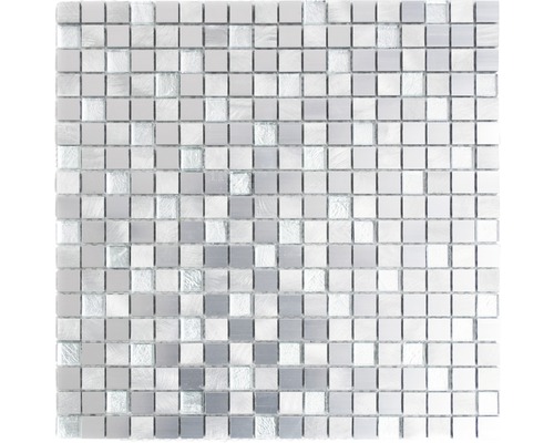 Aluminiummosaik ALF A309F 30,0x30,0 cm silber mix