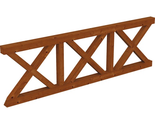 Brüstung Andreaskreuz SKAN HOLZ Fichte 270x84 cm nussbaum Holzbinder für den Bau von Holzkonstruktionen