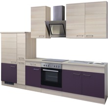 Küchenblock Flex Well Focus 10060 Akazie-Dekor/Aubergine 300 cm inkl. Einbaugeräte-thumb-4 Küchenblock Flex Well Focus 10060 Akazie-Dekor/Aubergine 300 cm inkl. Einbaugeräte-thumb-4