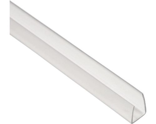 Gutta Polycarbonat U-Profil 10 mm für Doppelstegplatten L = 6000 mm Kunststoff U-Profil