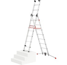 Aluminium Mehrzweckleiter in A-Form auf Treppe