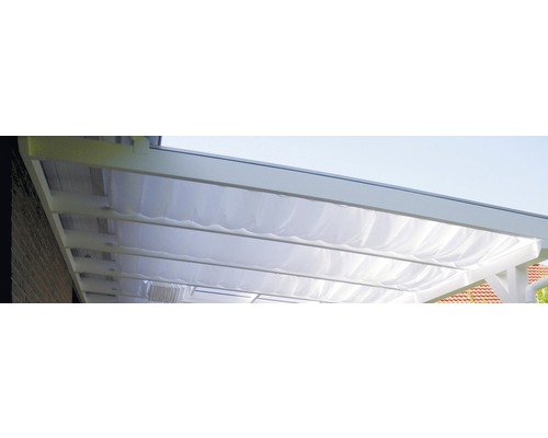 Sonnensegel SKAN HOLZ für Terrassenüberdachung 434 x 350 cm, weiß Pergola mit Stoffdach für Sonnenschutz