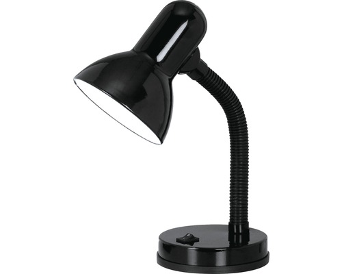 Tischlampe Basic mit Wippschalter schwenkbar H 300 mm schwarz