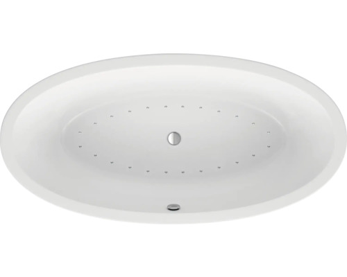 Freistehender Whirlpool Ottofond Kent 190x94 cm System Komfort - Silentsystem weiß Ovaler Whirlpool mit Düsen
