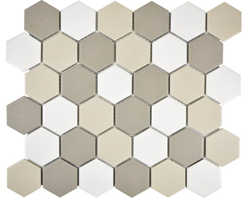 Keramikmosaik CU HX140 32,5x28,1 cm Mosaikfliesen mit sechseckiger Form für Wand- und Bodengestaltung