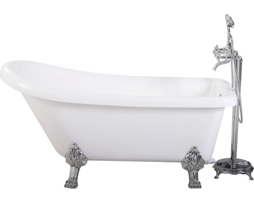 Freistehende Badewanne mit Armaturen