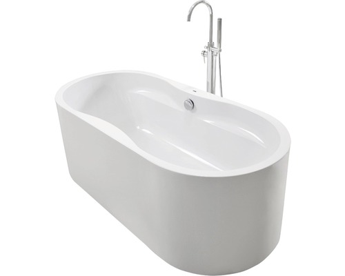 Freistehende Ovale Badewanne Sanotechnik G9021 170x80x80 cm Freistehende Badewanne aus Sanitäracryl mit Armatur