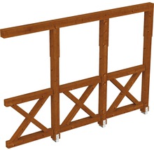 Holzkonstruktion mit Rahmen und Verstrebungen für den Garten