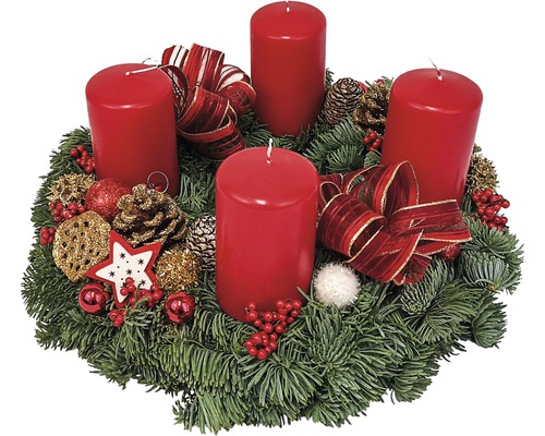 Adventkranz groß rot