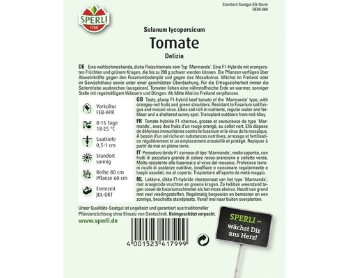 Samenpackung Tomate Delizia