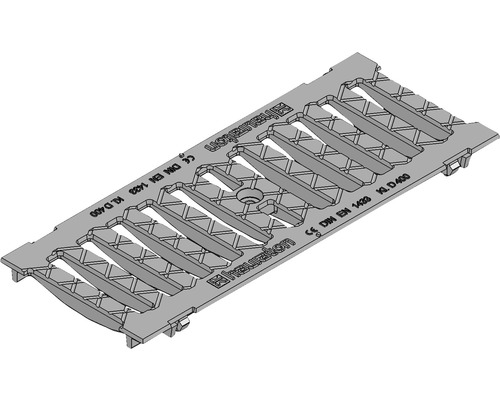 Hauraton Faserfix KS 150 Gussrost mit horizontaler Schubsicherung SW 132/20 500 x 199 x 20 mm Klasse D 400